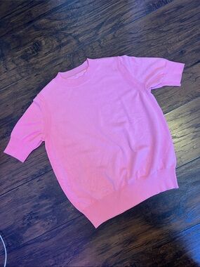 Pink Women's Short-Sleeve Knit Top